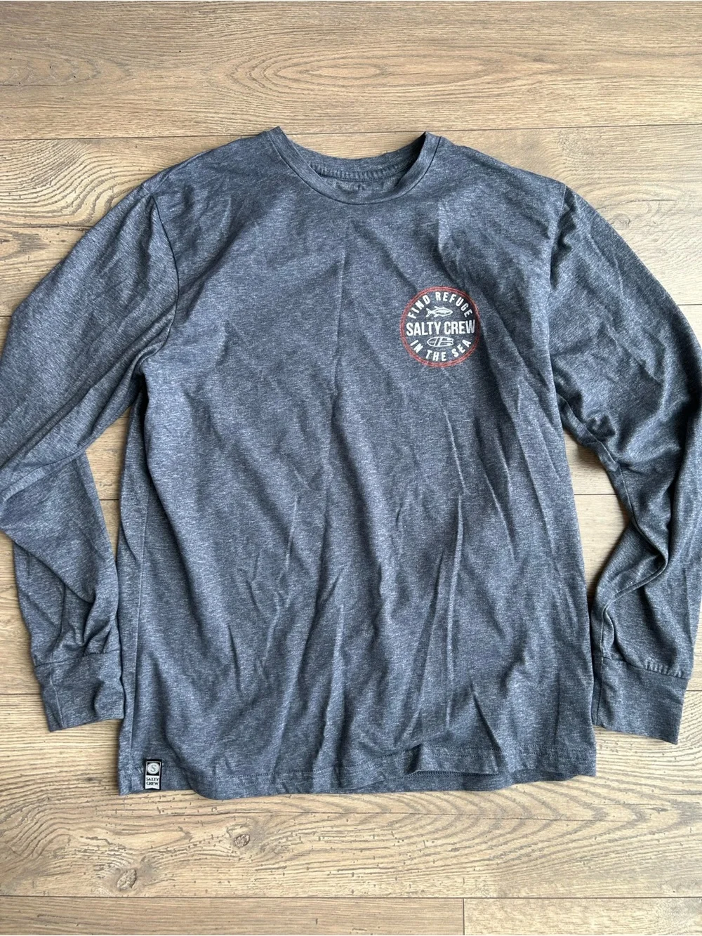 Salty Crew Long Sleeve Graphic Tee - Heather Charcoal